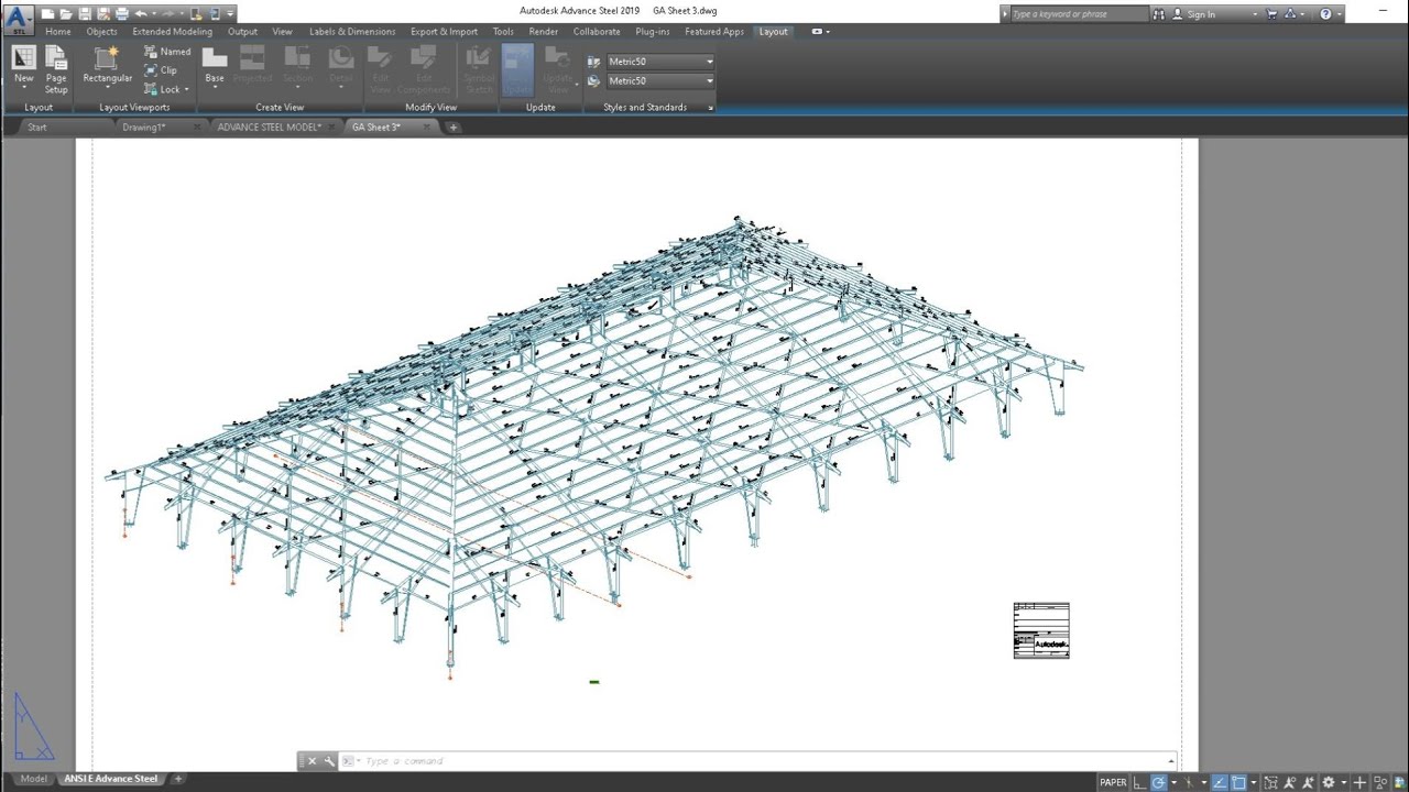 Create 3D Isometric View with Labels in Advance Steel Tutorial