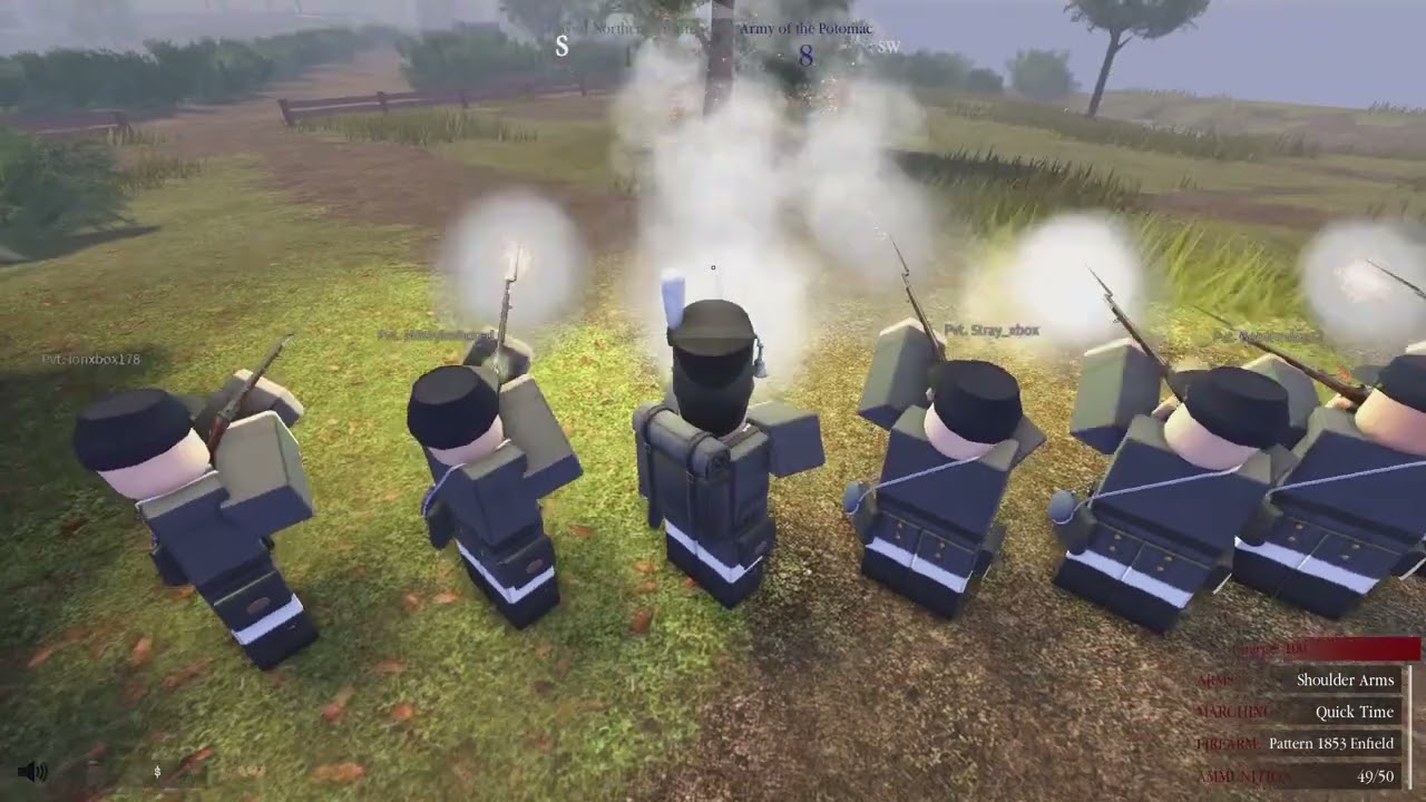 Volley by the Confederate Marines