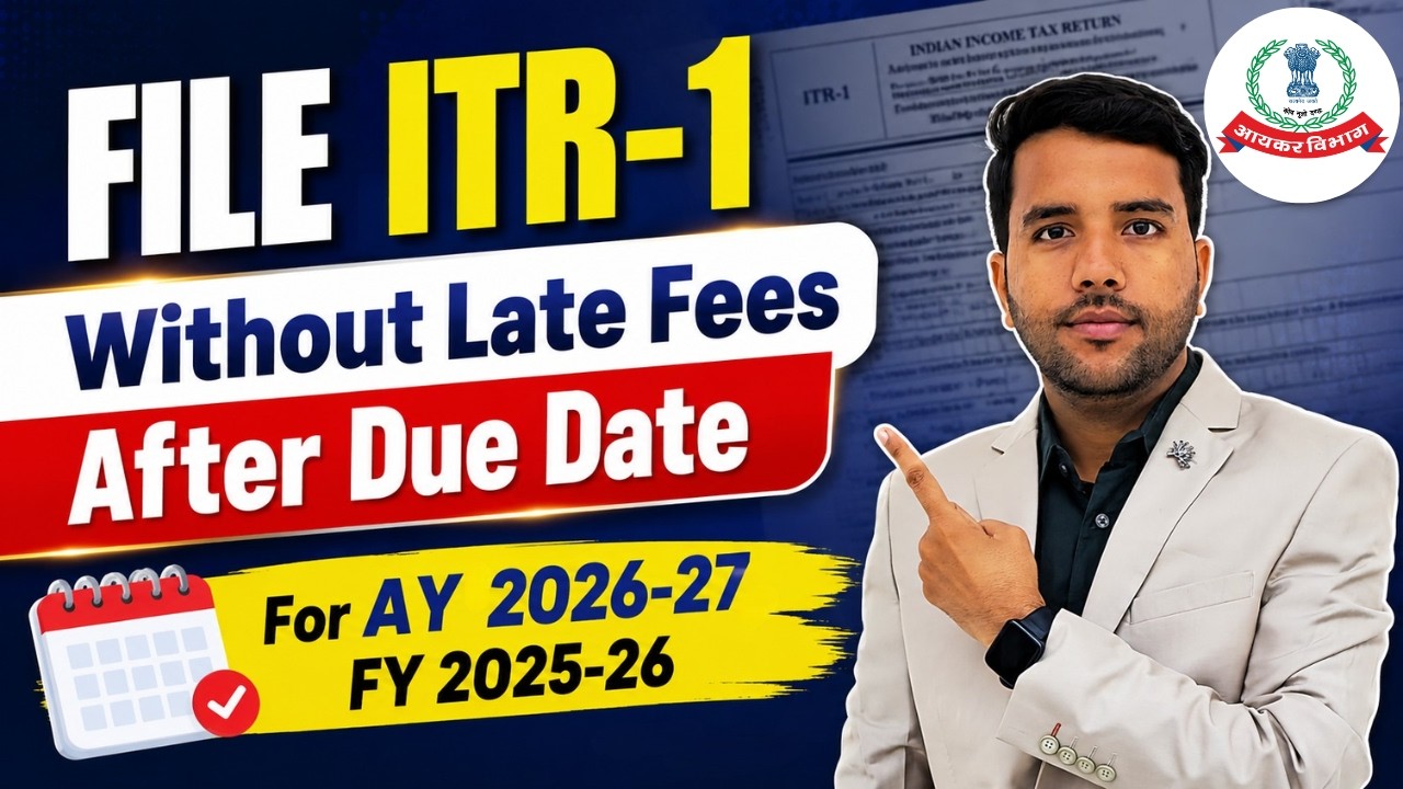ITR 1 After Due Date Without Late Fees For AY 2026-27 TDS Refund Belated ITR 1 Filing Online Free 