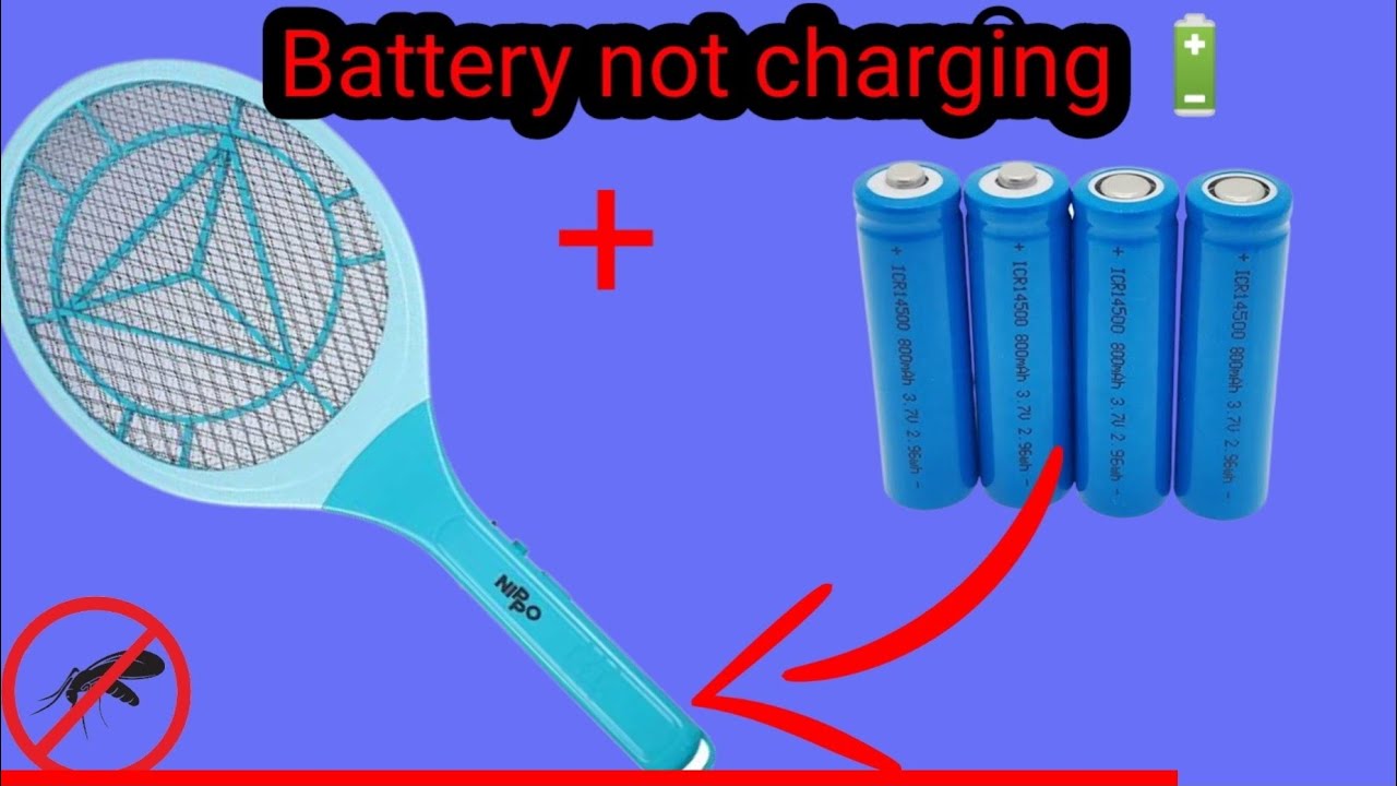 Mosquito bat repair /upgrade   । upgrade to lithium ion battery 🔋 battery not charging