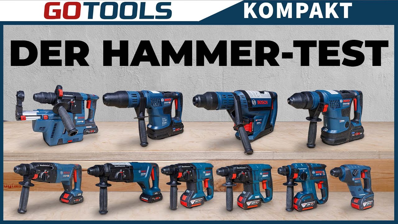 Все 18-вольтовые перфораторы от Bosch Professional в практическом испытании!