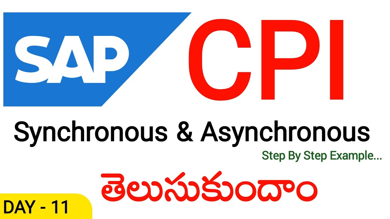 Synchronous vs Asynchronous Integration in SAP CPI | RealTime Examples Explained Telugu @TECHCPIZONE