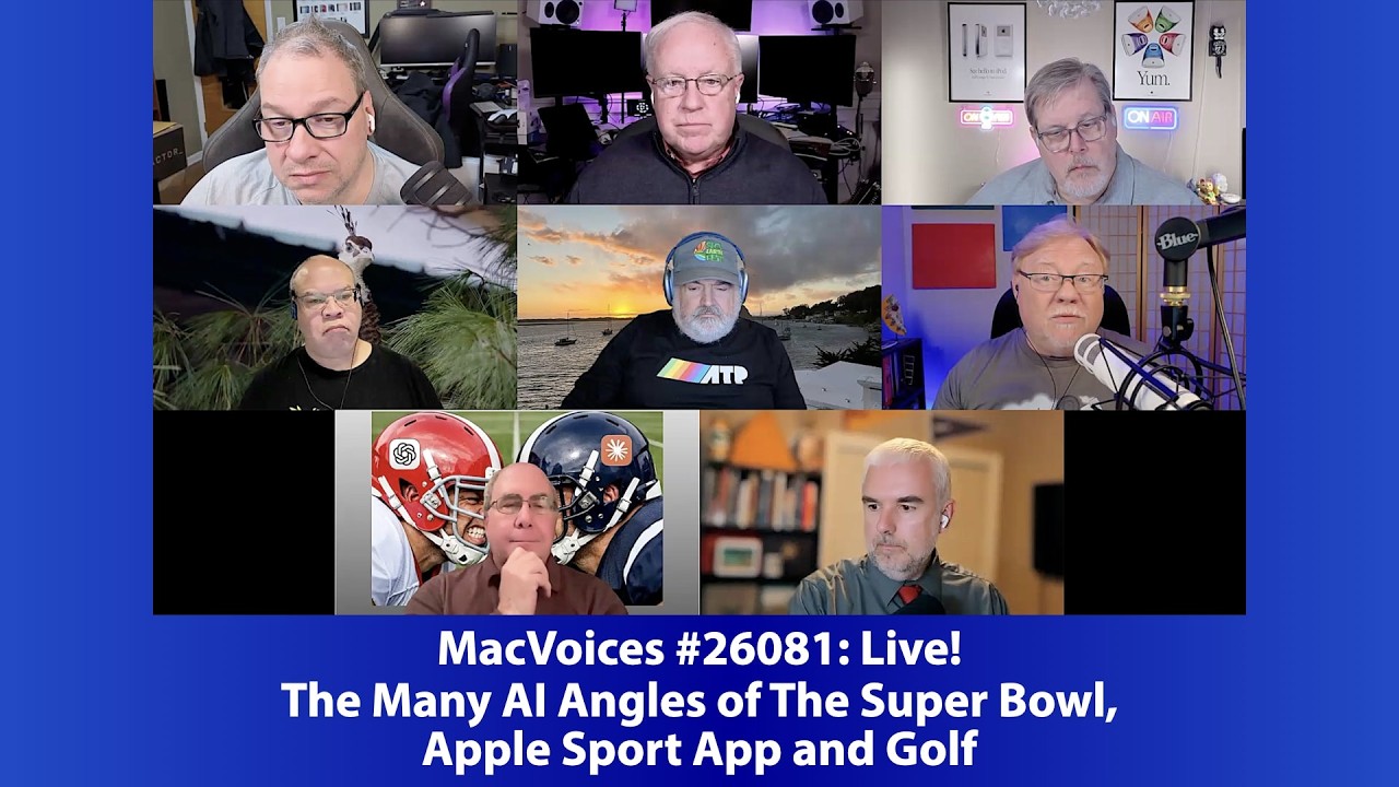 MacVoices #26081: Live! - The Many AI Angles of The Super Bowl; Apple Sport App and Golf