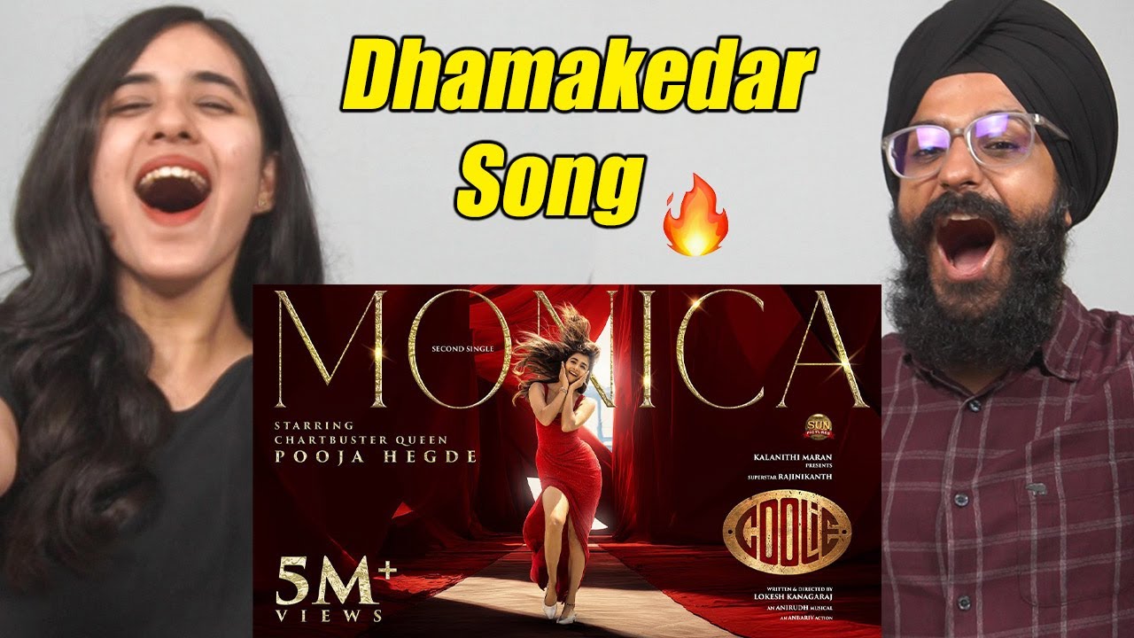 Monica - Lyric Video Reaction | COOLIE | Superstar Rajinikanth | Lokesh | Anirudh | Pooja Hegde