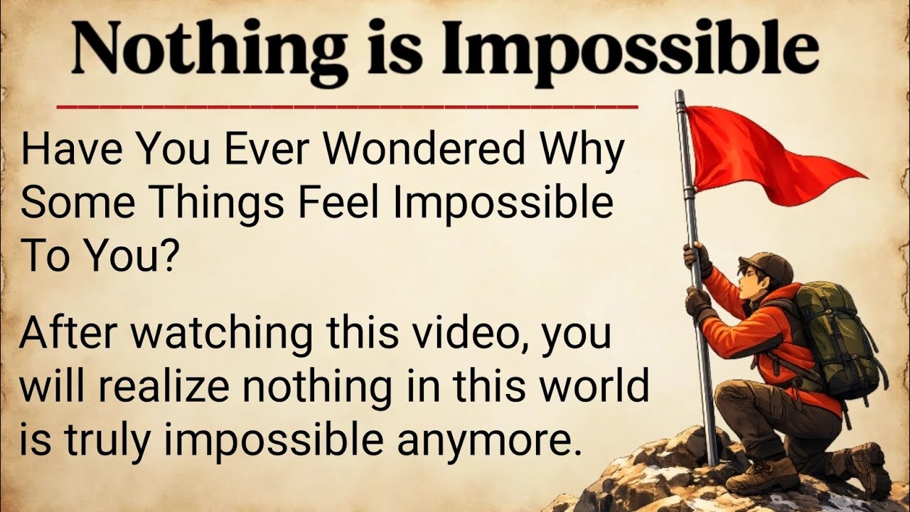 Nothing is Impossible || Graded Reader || Learn English Through Motivation 