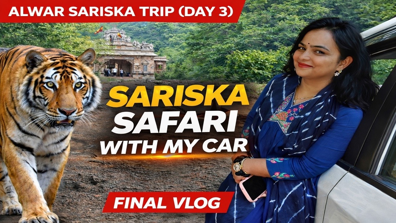 Driving My Own Car Inside Sariska Tiger Reserve 🐅 | Pandupol Temple | Alwar Sariska Final Vlog