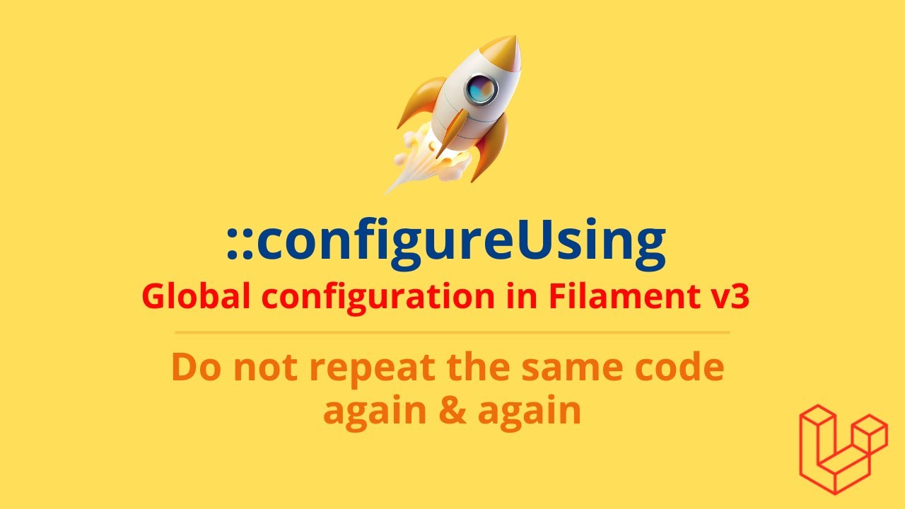 Global Configuration (Settings) with configureUsing in FilamentPHP | Laravel Filament Tutorial