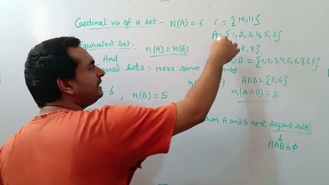 11. Equivalent sets and cardinal number of sets and union of sets