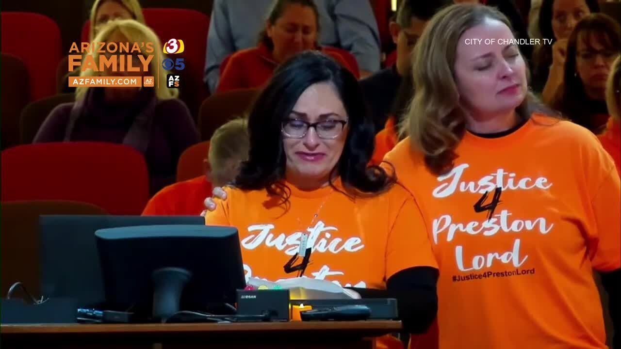 Raw video: Preston Lord's step-mother gives emotional plea to Chandler city council