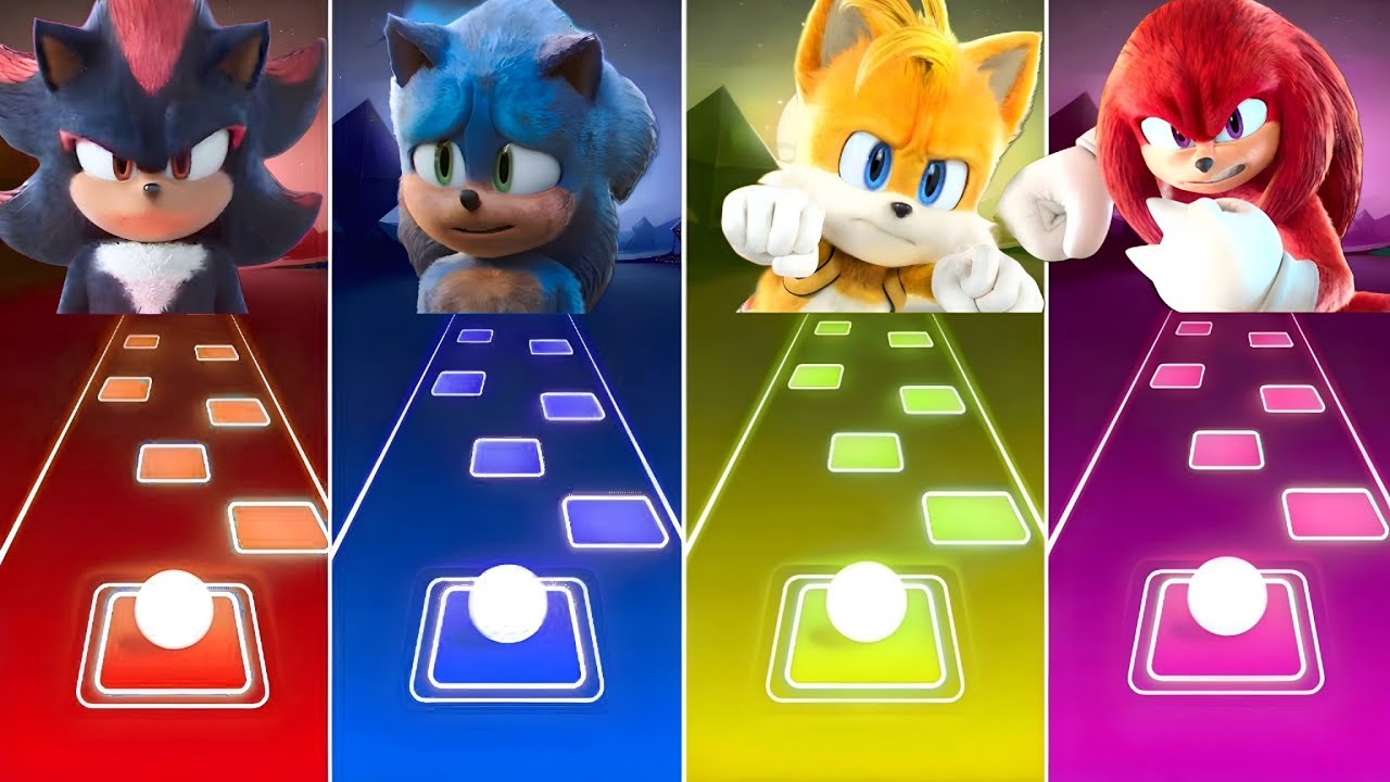 SHADOW THE HEDGEHOG 🔴 SONIC THE HEDGEHOG 🔴 TAILS 🔴 KNUCKLES - Tiles Hop EDM Rush