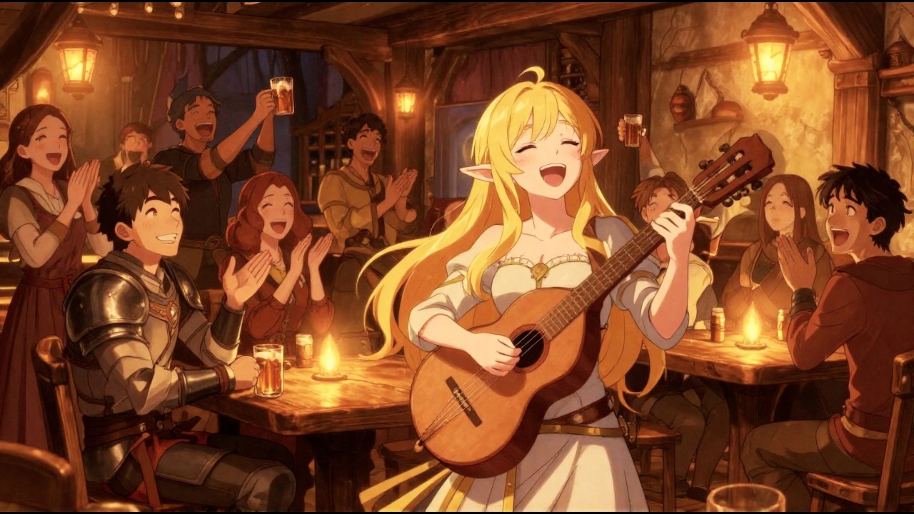 Medieval Fantasy Tavern with CRACKLING FIREPLACE 🍺 Relaxing D&D Ambience for Sleep & Gaming