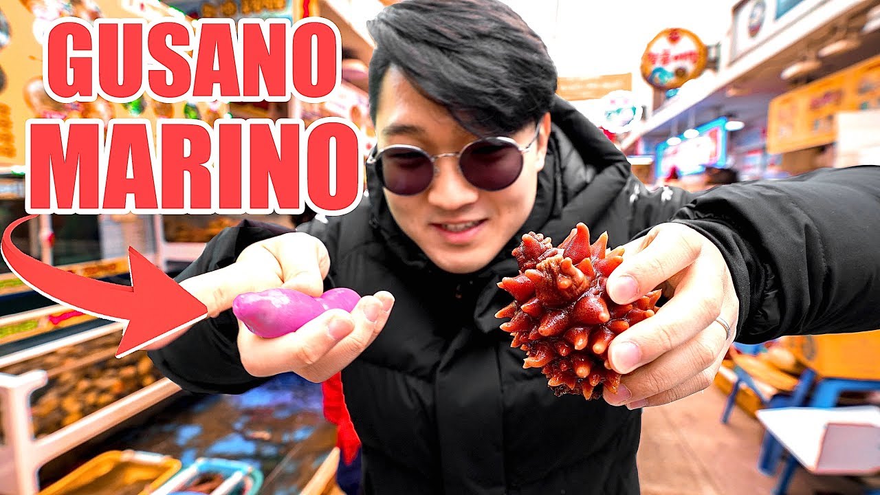 COMEN ESTO en COREA!! Visitando un MERCADO DE MARISCOS