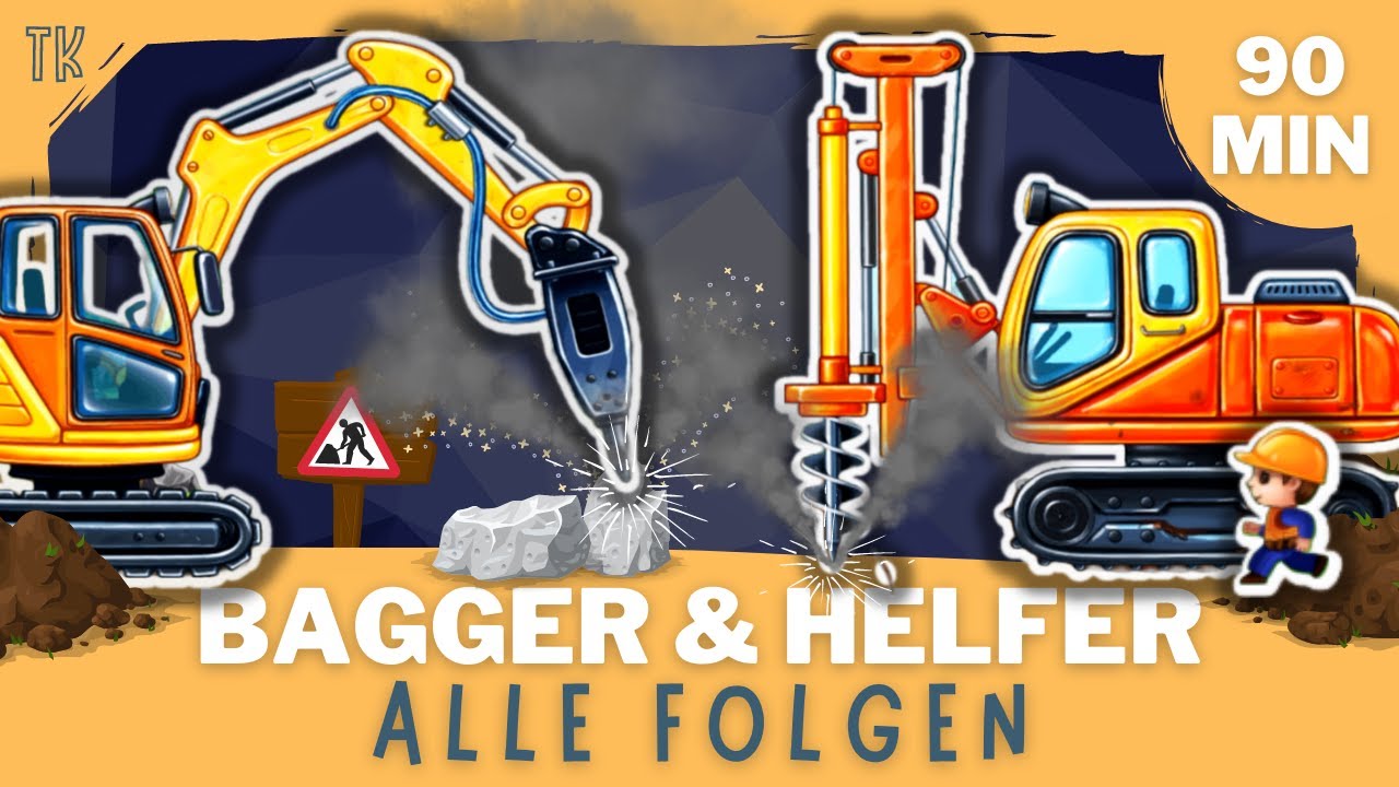 Bagger & Baufahrzeuge ⭐ Alle Folgen  [ Kindervideos | Kinderfilme ] #telekids