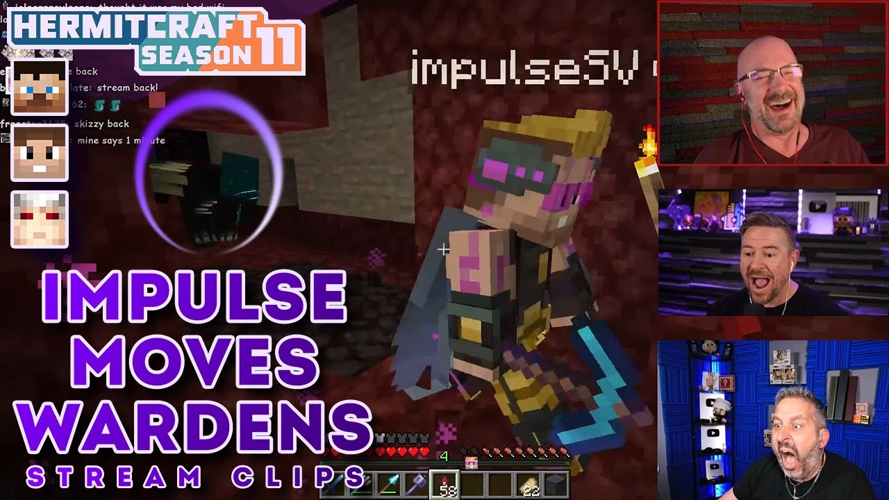@impulseSV Moves Wardens | Friday Night After Dark | Stream Clips | Hermitcraft Season 11