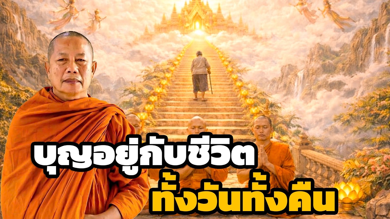 บุญที่ทำแล้วบุญคุ้มครองทั้งกลางวันกลางคืน  ธรรมะคลายทุกข์ พระมหาบุญช่วย ปัญญาวชิโร 8