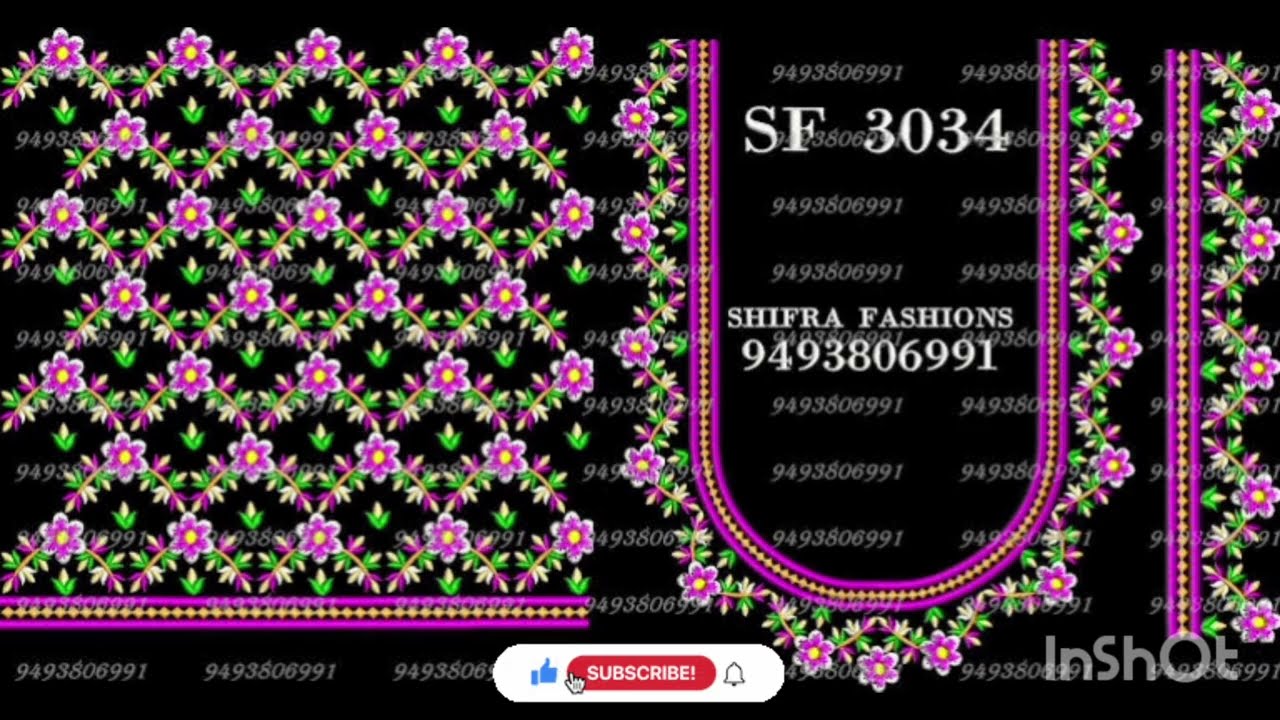 Computer embroidery designs 💐💐#computer embroidery 