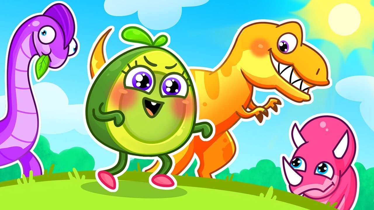 Avocado In Jurassic Zoo 🦕 Dino Robot + Animal Vehicles 🐾🐼 Funny Kids Cartoon by Meet Penny