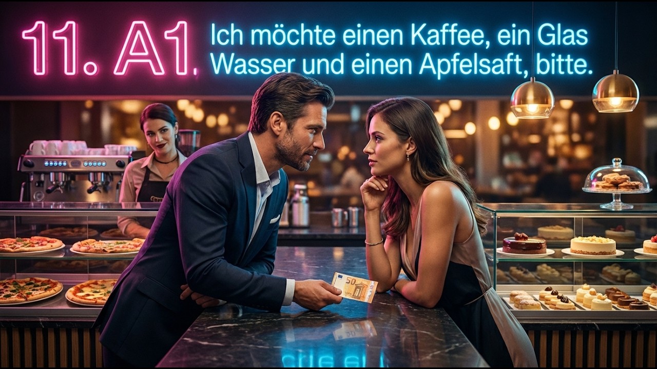 DEUTSCH. A1. Shocking Method: I Accidentally Learned German A1 in a Cafeteria! (Order like a PRO)