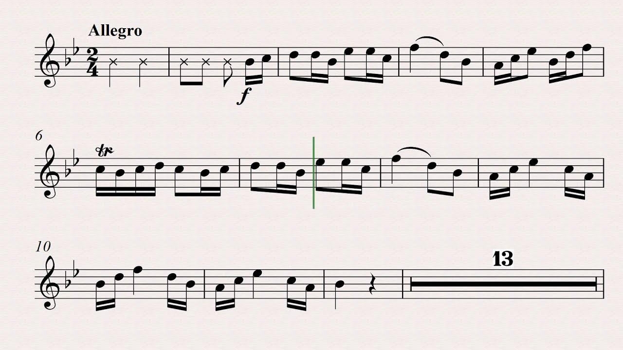 Mozart: Rondo in E-flat major, K.371, for Horn in F  (orchestra accompaniment )