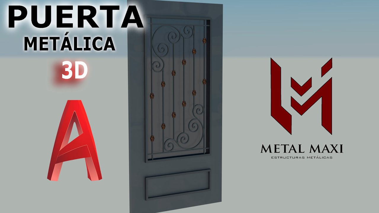 MODELANDO PUERTA EN AUTOCAD 3D PASO A PASO 😁😁😎👍👍