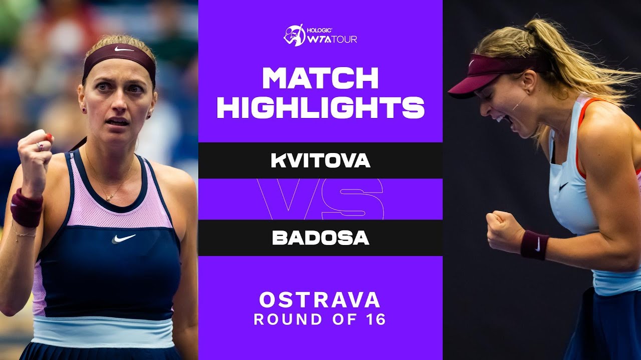 Petra Kvitova vs. Paula Badosa | 2022 Ostrava Round of 16 | WTA Match Highlights
