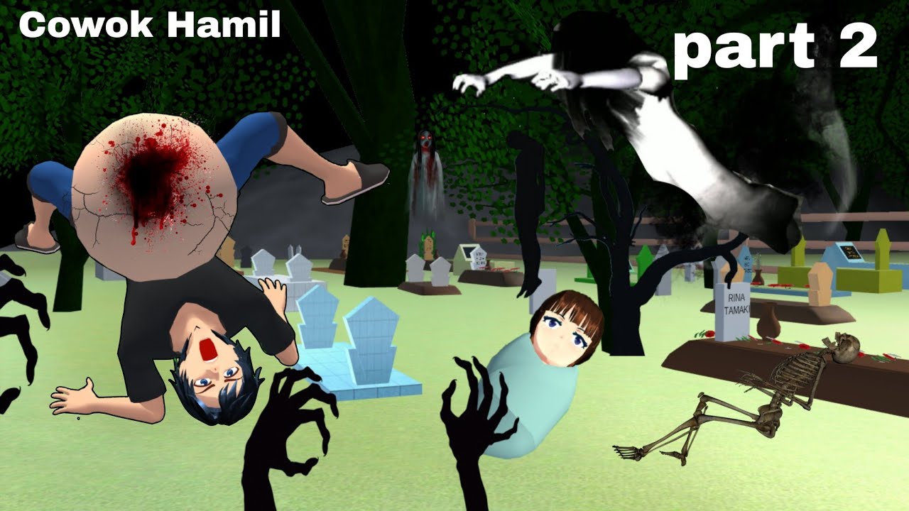 Cowok Hamil Lahiran Di Kuburan ( part 2 ) 😱😱 | Sakura School Simulator