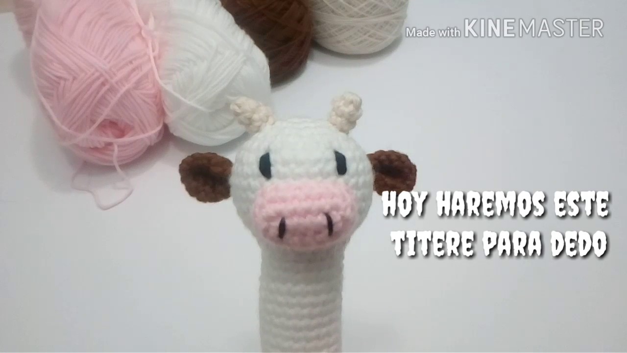 Tutorial títere para dedo - vaquita amigurumi