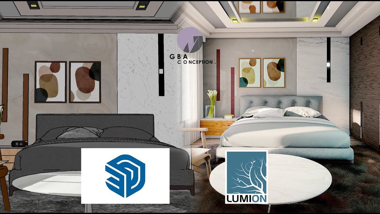 FAIRE UN  RENDU AVEC LUMION 11 # BEDROOM # A