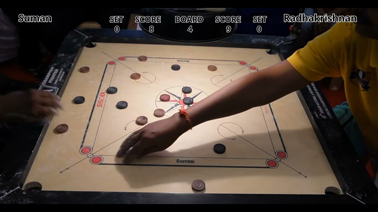 Carrom PQF | Radhakrishnan vs Suman | Grand Slam Carrom Academy | #carromunlimited #carrom #best