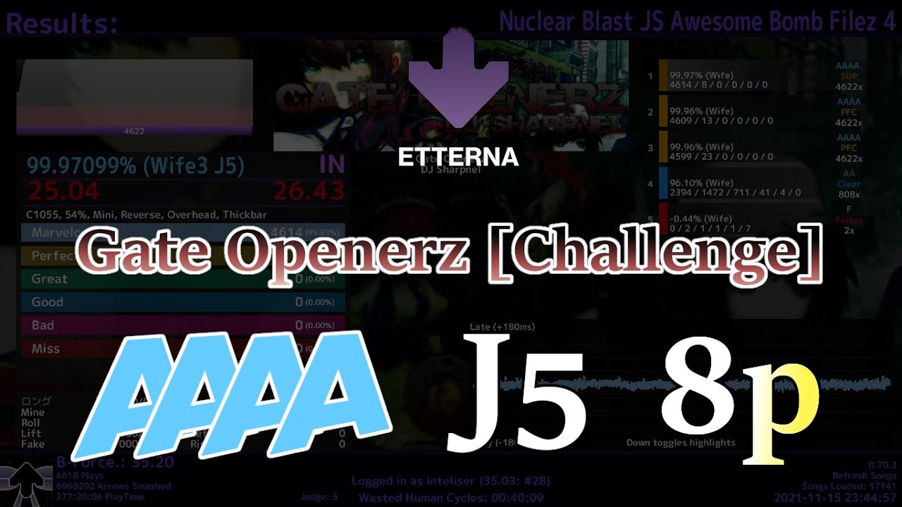 [Etterna] Gate Openerz (Challenge) (NB4) AAAA // J5 8p