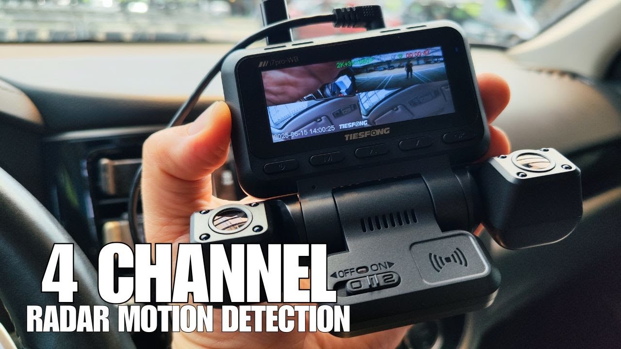TIESFONG i7pro 4 Camera GPS Dash Cam with Radar Motion Detection