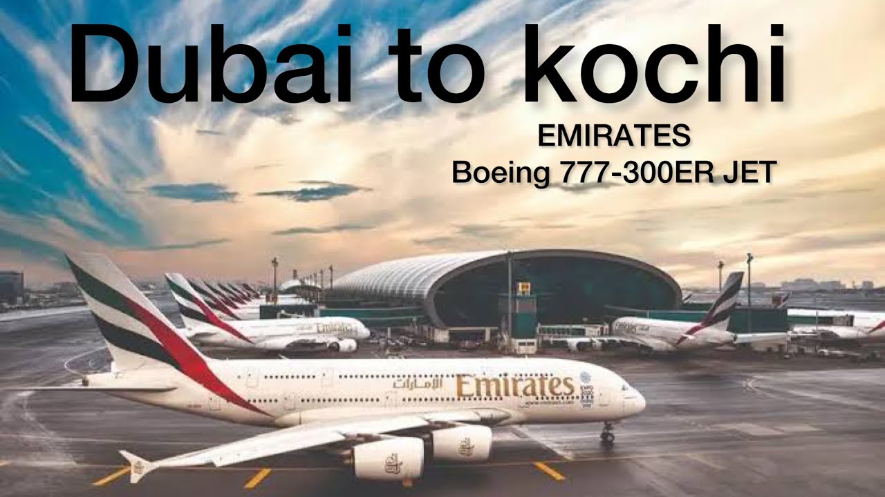 Emirates Boeing 777-300ER JET Economic Class from Dubai to Kochi |4k | August 2023 |