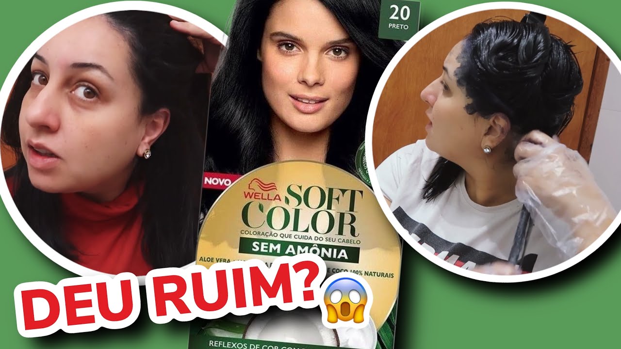 TESTEI A TINTA SOFT COLOR SEM AMÔNIA DA WELLA (PRETO 20)