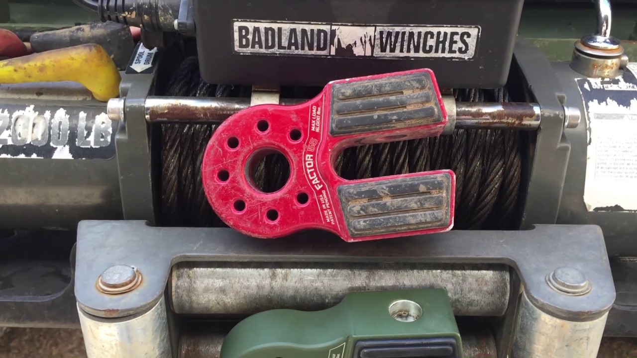 Factor55 Closed Winching System Swapping Flatlink from red to OD Green