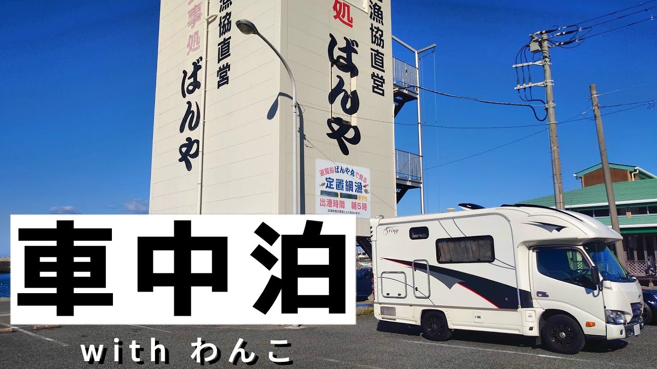 【千葉房総車中泊】黄金鯵フライに朝定 爆食分を鋸山でカロリー消費するアラフィフ夫婦とわんこのキャンピングカー旅