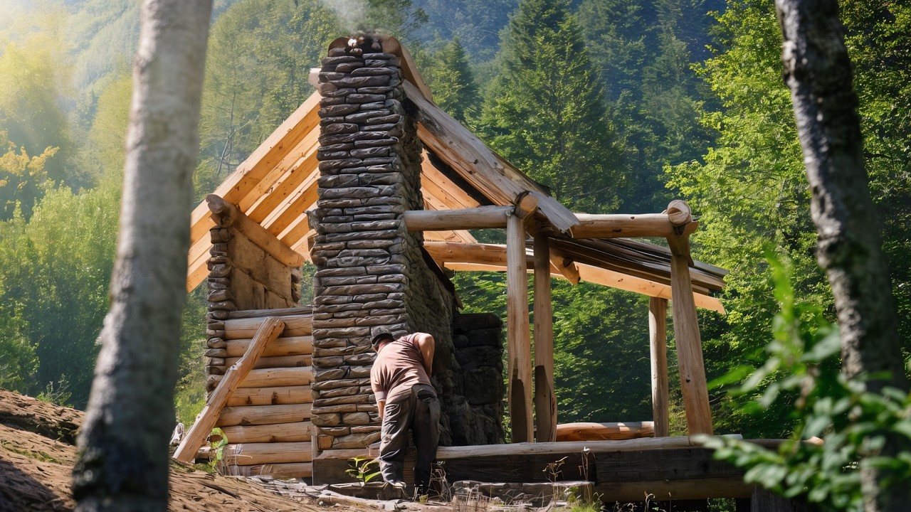 Warm House in the Woods for 365 Days of Bushcraft Survival.