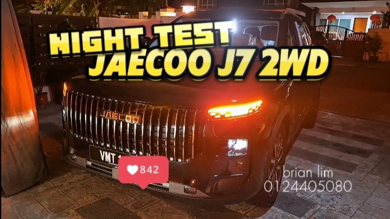 Jaecoo J7 2WD Night time POV test (Malaysia)