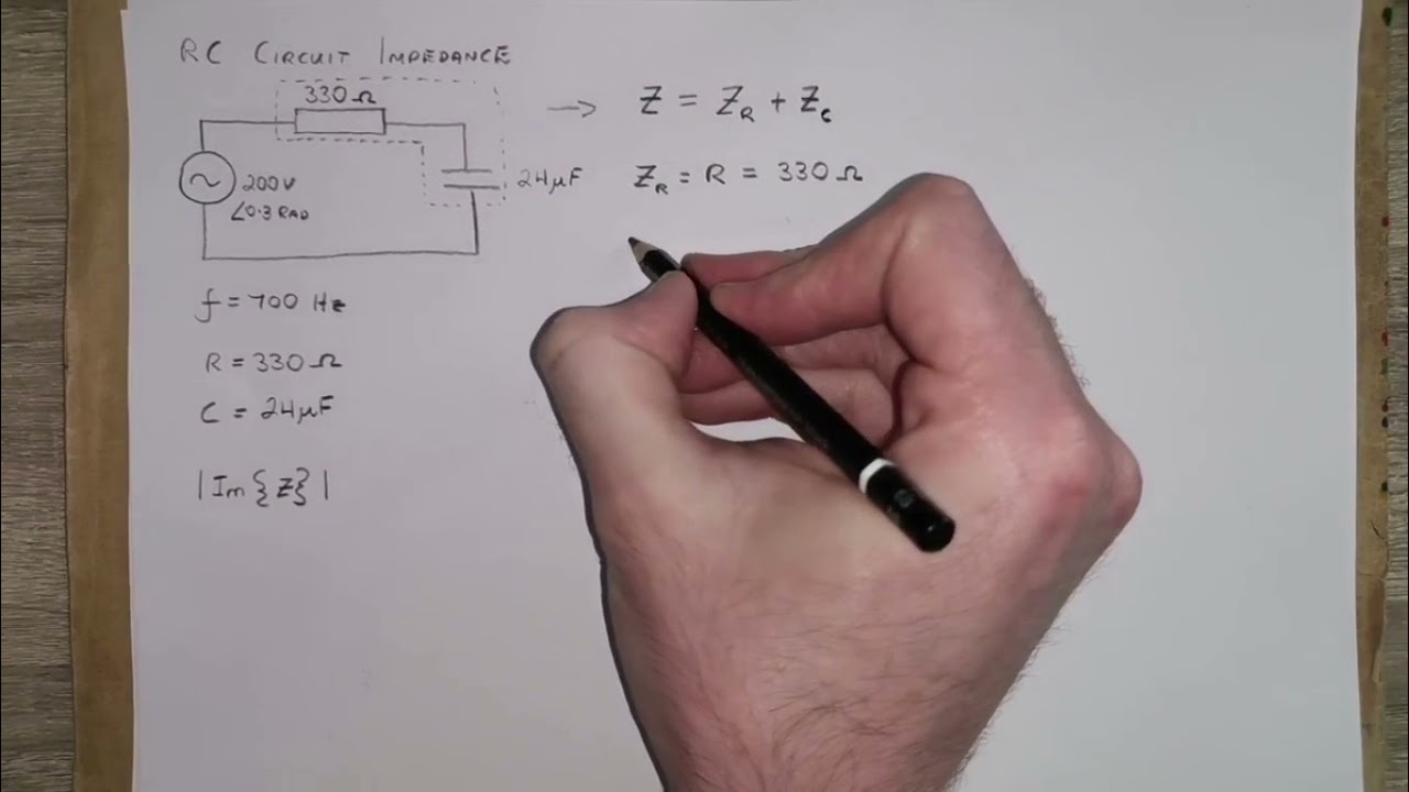 RC series circuit impedance calculations