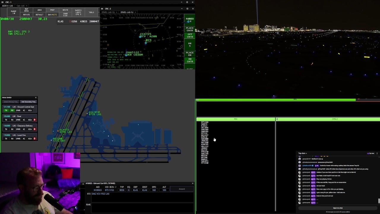VEGAS TOWER & GROUND LIVE ATC on VATSIM | SATURDAY NIGHT