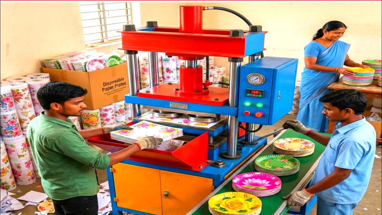 पप्पेर प्लेट कैसे बनया | Paper Plate Making Process | कैसे बनती है पेपर प्लेट? Factory
