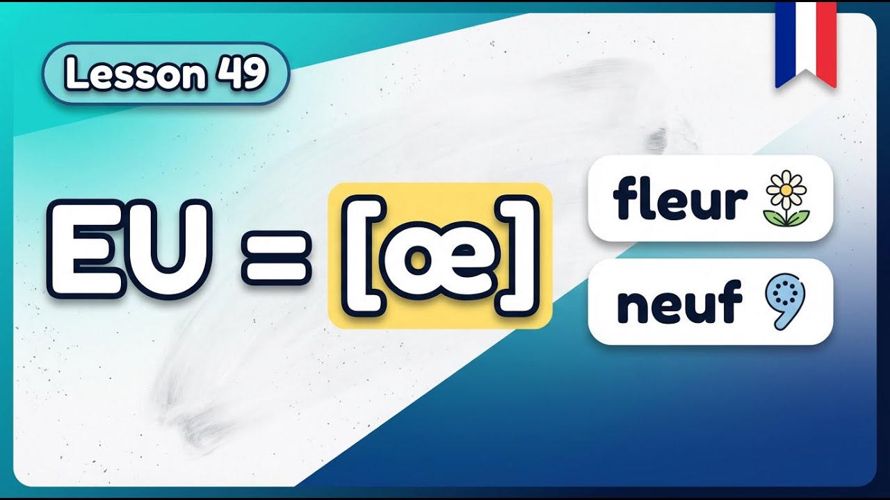 How to Pronounce EU in French (EU Sound) | French Vowel Sound [œ] ✨ Lesson 49