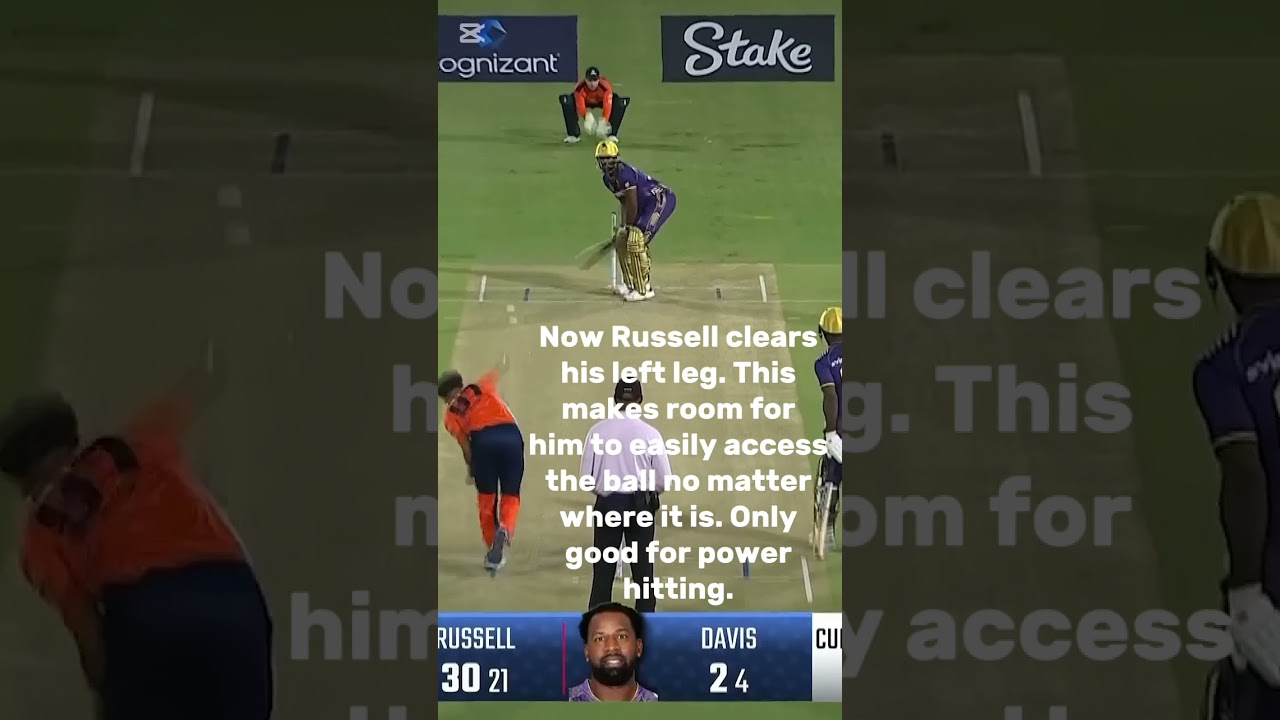 Andre Russell Power Hitting Technique Analysis #powerhitting #cricket