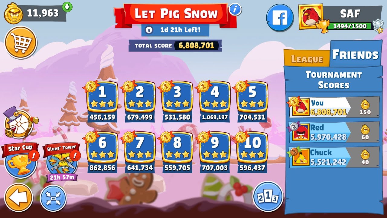 Angry Birds Friends. Let Pig Show (19.12.2024). All levels 3 stars. Passage from Sergey Fetisov