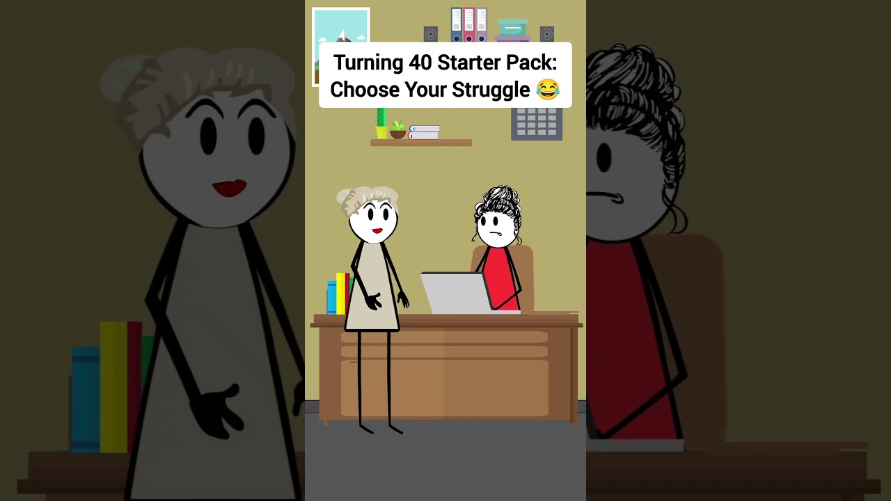 Turning 40 Starter Pack: Choose Your Struggle #gplus #animation #funny #skits