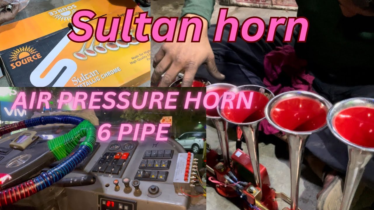 Air pressure Horn for bus | source 021P sultan horn installation in bus full video |