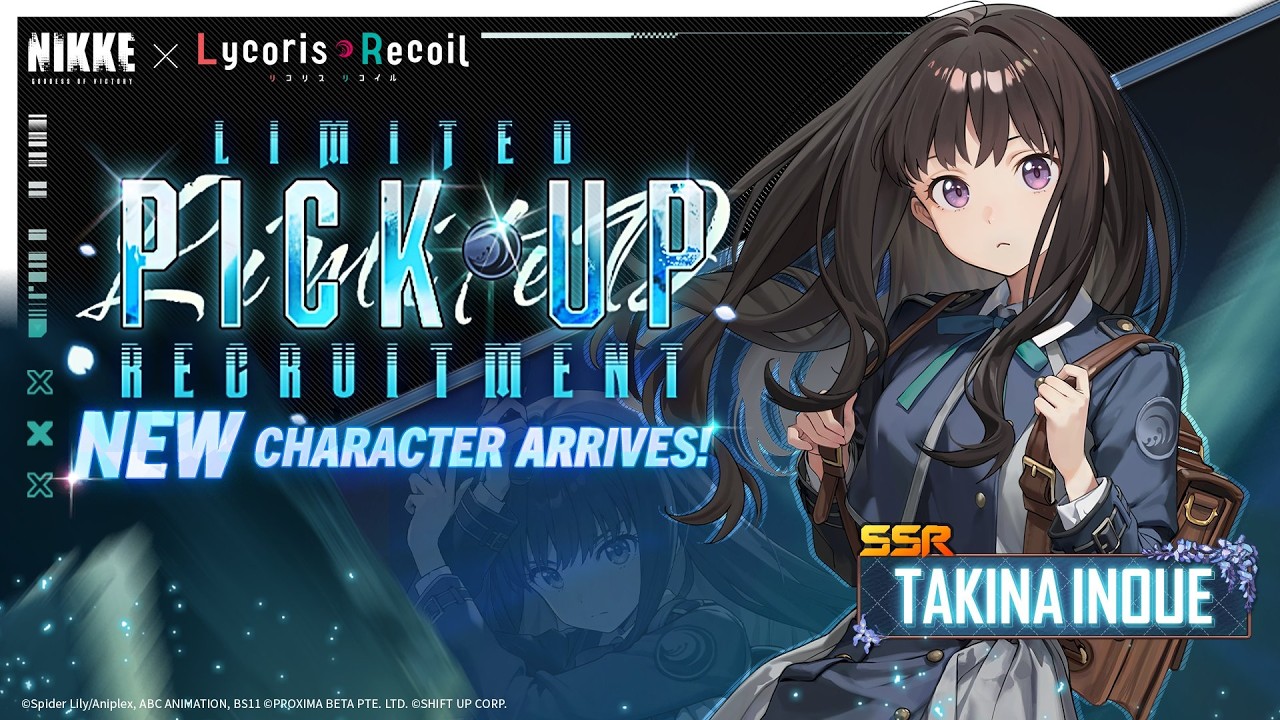 GODDESS OF VICTORY NIKKE x Lycoris Recoil BannerGameplay Takina Inoue