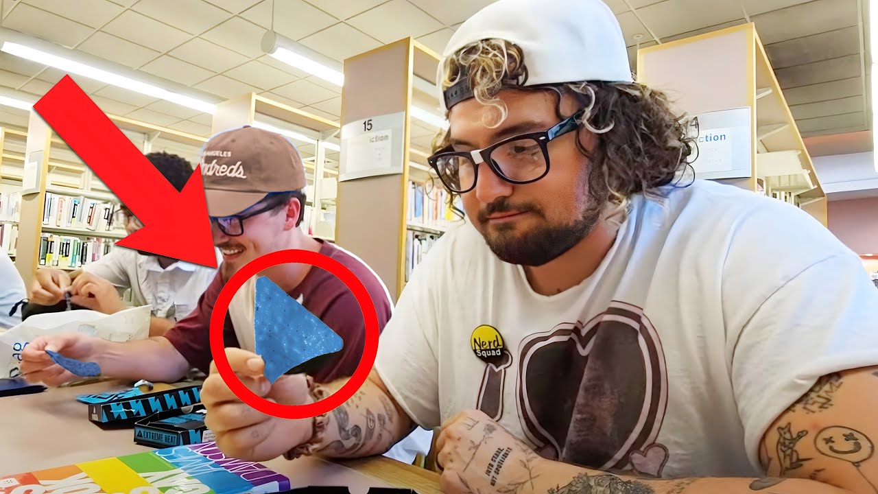 ONE CHIP CHALLENGE IN A SILENT LIBRARY!!! (GONE WRONG)