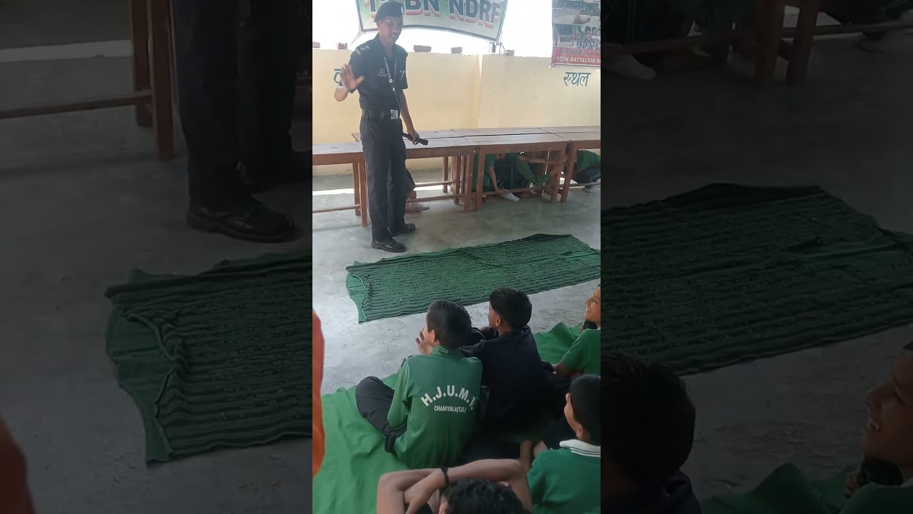 How to rescue from earthquake,,a demo by ndrf team at our school 