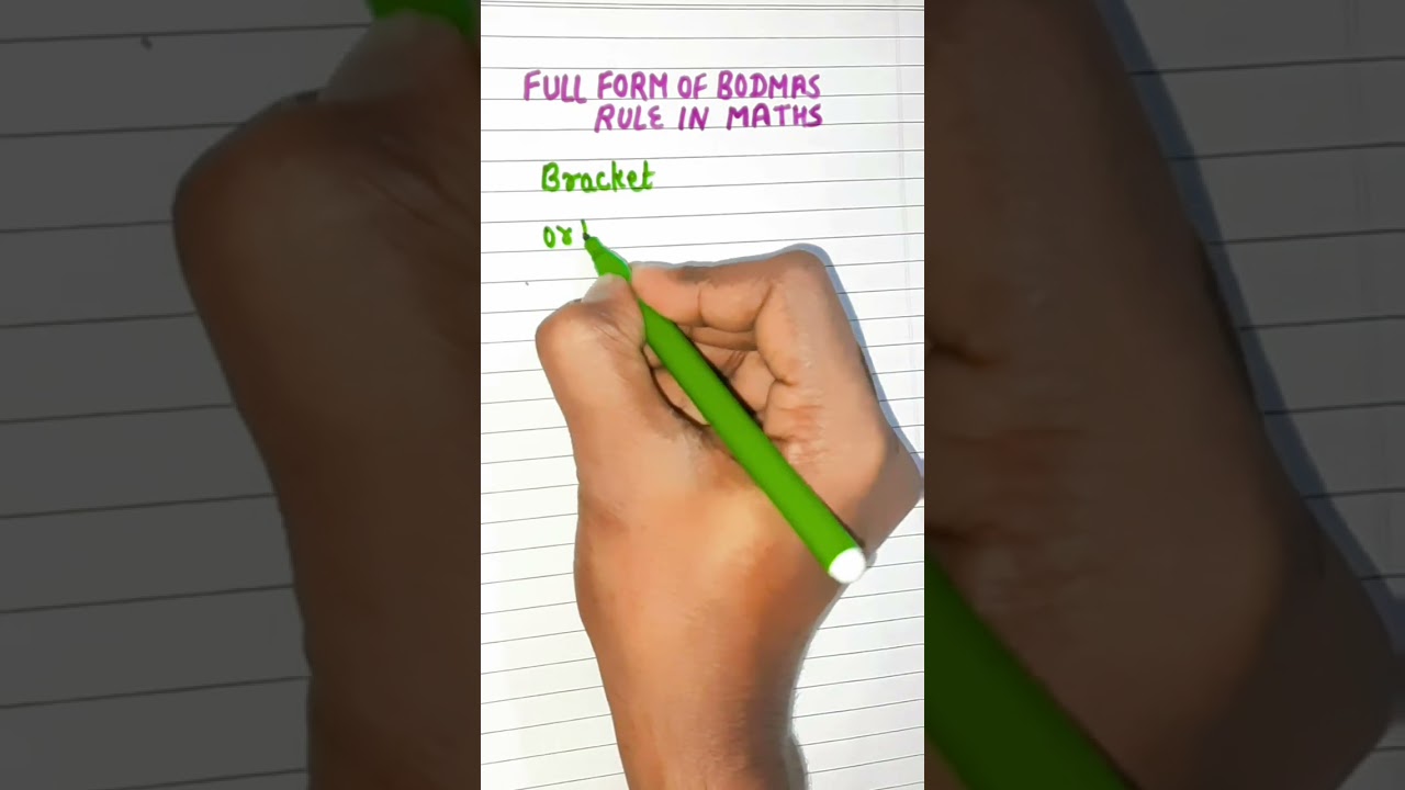 FULL FORM OF BODMAS RULE IN MATHS |#shorts @rajanverma4565