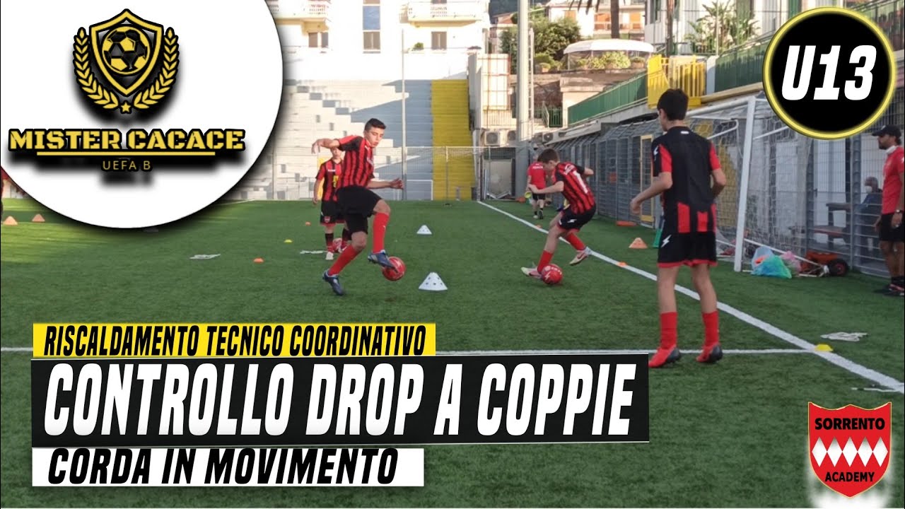 ALLENAMENTO ESORDIENTI: CONTROLLO DROP A COPPIE | SCUOLA CALCIO
